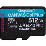 Card de Memorie Kingston Technology 512GB microSDXC Canvas Go Plus Gen4 200R A2 U3 Single Pack w/o ADP