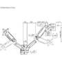 Suport TV / Monitor Maclean wall mount for two monitors, 17-32'', 9kg max, mechanical spring, MC-988