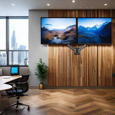 Suport TV / Monitor Maclean wall mount for two monitors, 17-32'', 9kg max, mechanical spring, MC-988