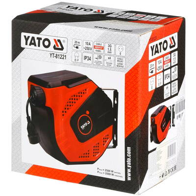 Yato YT-81221 cord reel 1 AC outlet(s) 20 m