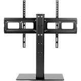 Maclean MC-386 Universal TV Stand Base for Cabinet Dresser Table Desk 32" - 75" 40kg VESA 35° Rotating Temepred Glass Adjustable TV Height Powder Coating