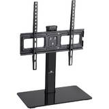 Maclean MC-450 Universal TV Stand for TV Cabinet max. 40kg, max. VESA 400x400 32-65" Tempered Glass Base 3-Level Height Adjustment