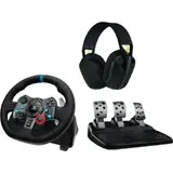 Volan LOGITECH G29 EU + G435 Black Gaming Controller Aluminium Black USB Steering wheel + pedals + headset PC