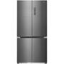 Combina frigorifica Slot-in cu 4 usi Samus S4DX-650NFE, 503 L, Full No Frost, Multi climate system, Afisaj LCD, Clasa energetica E, Capacitate congelare 8 kg/24h, H 190.2 cm, Inox/argintiu