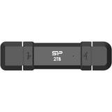 SSD Extern SILICON-POWER DS72 Dual USB-C/USB 3.2 Gen 2 Portable, 2TB, Black