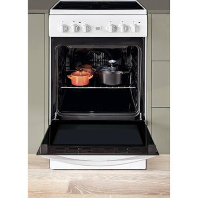 Aragaz INDESIT IS5V8GMW/E, Freestanding, A, Electric hob, Electric oven, Width 50 cm, White