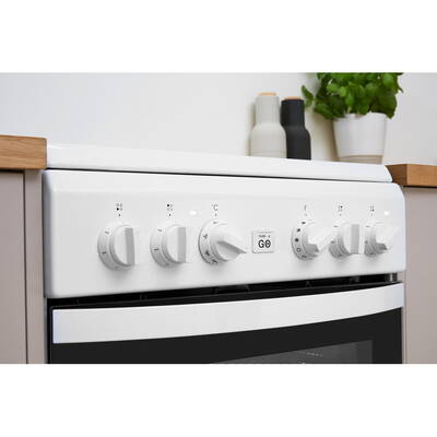 Aragaz INDESIT IS5V8GMW/E, Freestanding, A, Electric hob, Electric oven, Width 50 cm, White