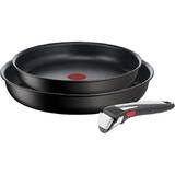TEFAL Set 3 piese Ingenio Unlimited L7638942, maner detasabil, invelis antiaderent Titan, inductie, negru