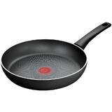 TEFAL Tigaie Force, 28 cm, inductie, indicator Thermo-Signal, invelis antiaderent Titanium, negru