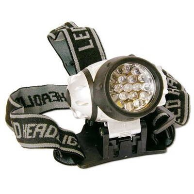 ARCAS 19 LED headlight incl. 3 x AAA batteries