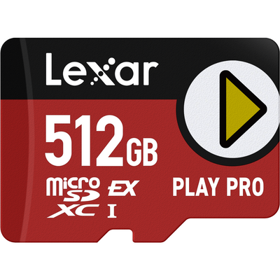 Card de Memorie Lexar microSDXC Express PLAY Pro Express 7.1, R900/W600 C10 U3 UHS-I (V30) 512GB
