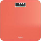 Cantar de baie Tefal Premiss PP1803V0, greutate maxima 160 kg, pornire & oprire automata, suprafata de sticla securizata, baterii incluse, portocaliu